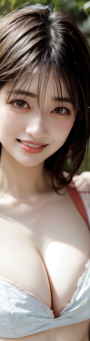 4k, best quality, masterpiece, 20yo 1girl, (lace dress, alluring smile), (Beautiful and detailed eyes), Detailed face, detailed eyes, double eyelids, thin face, real hands, muscular fit body, semi visible abs, ((short hair with long locks:1.2)), black hair, rose garden, happy smile, real person, color splash style photo, yama2