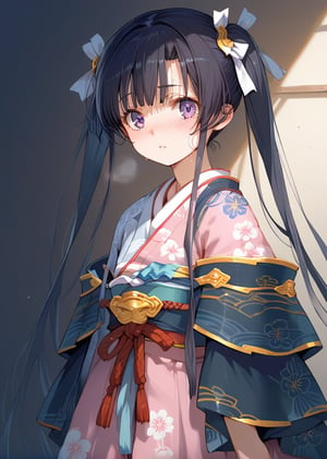 score_9, score_8_up, score_7_up, source_anime, BREAK, 1girl, high_res, looking at viewer,
cowboy shot,
kouhime_sengoku, long hair,twintails, japanese clothes, kimono, flat chest