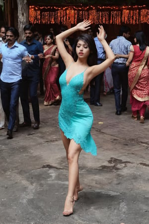 one girl dancing in function 1man shot a photo