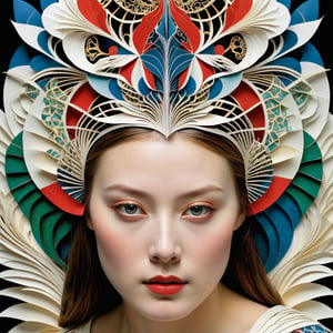 1 girl's face is Caucasian, photography in the style of detailed hyperrealism ,creature ,fantasy,James Christensen,bold lines,hyper detailed


(Kirigami representation, 3D, paper folding, paper cutting, Japanese, intricate, symmetrical, precision, clean lines : 1.3),
Ink Painting,1girl,God's Angle