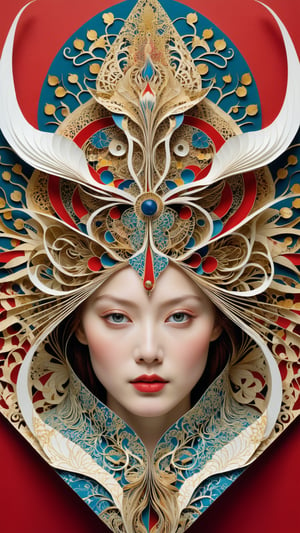 1 girl's face is Caucasian, photography in the style of detailed hyperrealism ,creature ,fantasy,James Christensen,bold lines,hyper detailed


(Kirigami representation, 3D, paper folding, paper cutting, Japanese, intricate, symmetrical, precision, clean lines : 1.3),
Ink Painting,1girl,God's Angle