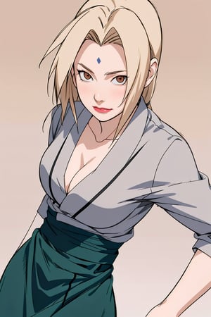 Tsunade, Tsunade Senju, long blonde hair, brown eyes, teacher, teacher outfit, fierce, strict, masterpiece, best quality