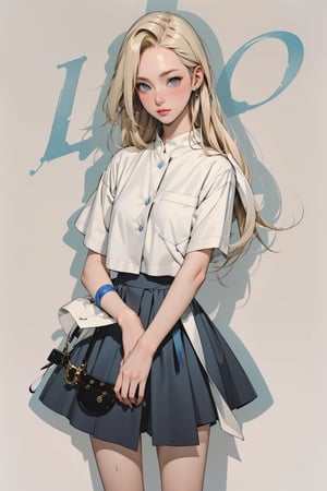 Ino Yamanaka, street fashion, street, fashion, accessories, jewelry, long blonde hair, blue eyes, masterpiece, best quality