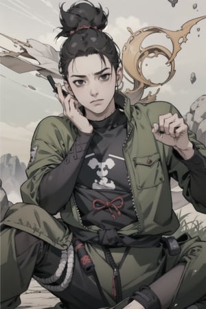 Shikamaru, Shikamaru Nara, black hair, black eyes, ninja, shinobi, masterpiece, best quality