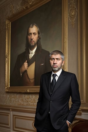 (masterpiece, profesional photo), man, Russo, Abramovich older,  in fine clothes,  