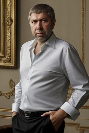 (masterpiece, profesional photo), man, Russo, Abramovich older,  in fine clothes,  