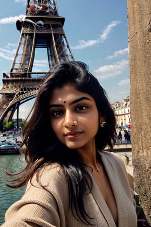 beautiful indian girl in paris perfect beauty