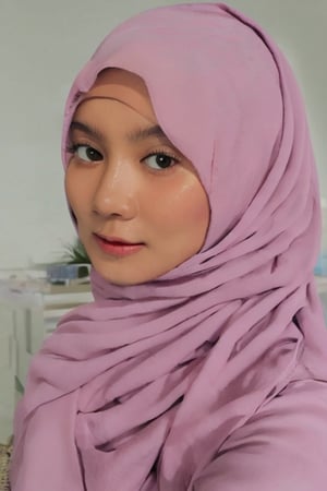 zabrina, close up, white hijab scarf