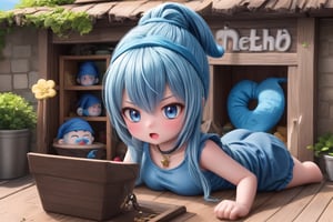 little keqingdef as (Smurfs), show yourself as (Smurfs), show me your (Smurfs costume), creating an atmosphere in (Smurf Village), creating an atmosphere at (Smurf Village), show yourself as Smurf, (Grouchy Smurf), (Sasette), (Brainy Smurf), (Papa Smurf), (Clumsy Smurf), (Hauie), (Hefty Smurf),