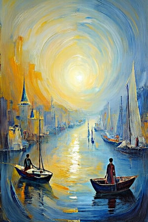 "A fine art oil painting, masterpiece, ultra-high resolution, sharp focus, crystal clear, vivid, high clarity, defined edges, ultra-sharp textures, subsurface scattering. The painting is rendered in ultra-high definition, with sharp textures and defined edges. The image is crystal clear and vivid, emphasizing crisp brush strokes throughout the scene. Subsurface scattering is used to enhance realism, adding depth to the textures, and the entire composition is meticulously focused on achieving ultra-sharp textures and visual clarity.", "a fine art oil painting", "claude monet, impressionism, regattas at argenteuil"