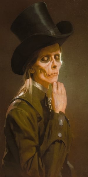 skull skeleton in the same pose as the photo reference