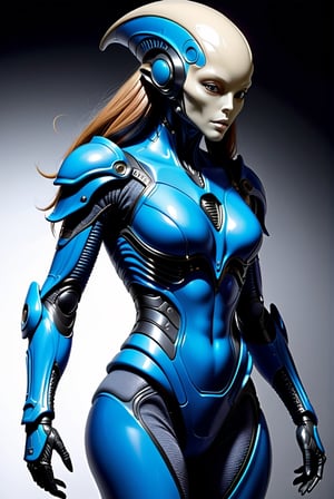 alien_humanoid, bodytight alien armour, stunning features, ,more detail XL