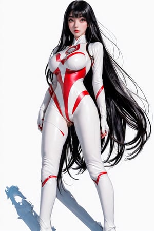 Ultrawoman, ultraman bodysuit, ultraman impact, long black straight hair, white over knee bootsMedium close, standing, stand at attention, empty handed, (Full whitebackground:1.3), Ultrawoman, Ultraman bodysuit, Ultraman impact, Ultragirl Miya, full body, Wearing red soles and white high heels, Chinese Girl Face, 18-year-old high school girl, Uniforms close to the body, full body, Battle posture, Very tall and strong, Clothes close to the body, White spire heels, Ultrawoman Shion, ultrawoman shion,Slightly sideways,Ultrawoman, ultraman bodysuit, ultraman impact, long black straight hair, white over knee bootsMedium close, standing, stand at attention, empty handed, (Full whitebackground:1.3), Ultrawoman, Ultraman bodysuit, Ultraman impact, Ultragirl Miya, full body, Wearing red soles and white high heels, Chinese Girl Face, 18-year-old high school girl, Uniforms close to the body, full body, Battle posture, Very tall and strong, Clothes close to the body, White spire heels, Ultrawoman Shion, ultrawoman shion, Slightly sideways,Young beauty spirit 