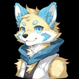 furry digital drawing, icon with this style, male,botailang,yellow fur