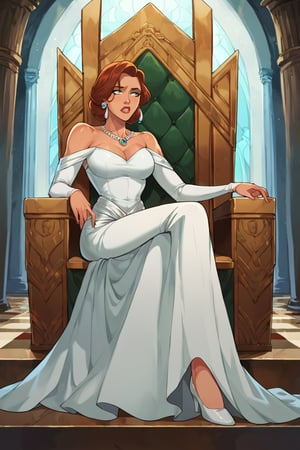 score_9, score_8_up, score_7_up, BREAK, 1girl, scottish, throne, gown, sitting, jennifer lawrence,