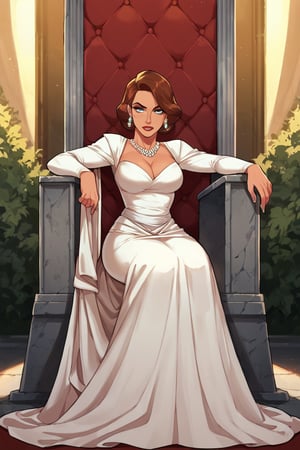 score_9, score_8_up, score_7_up, BREAK, 1girl, scottish, throne, gown, sitting, jennifer lawrence,