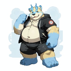 furry digital drawing, icon with this style, male,botailang,yellow fur,foot,Hoodies,roadhog