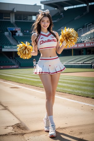 Maximalism, masterpiece, top quality, 8k, high resolution, super detailed, absurd, vivid contrast, insanely detailed,
BREAK
1girl, (Beautiful face, brightly colored shining eyes, clear skin, smile, shiny hair: 1.2),
BREAK
(cheerleader:1.4),
BREAK
baseball stadium,girl,watercolor
full body