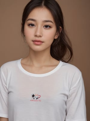 pretty french mix japanese girl in malaysia, 30 years old. Average body, bright honey eyes with sharp size, full lips, long eyelashes. Black, ponytail, soul and spiritual mentor. T-Shirts,cinematic,photorealistic,masterpiece,1 girl ,best quality