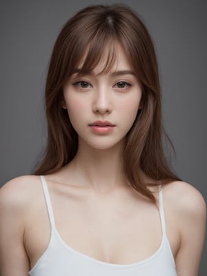 beautiful korean mix french girl, 30 years old. Average body, bright honey eyes with sharp size, full lips, long eyelashes. Black, ponytail, soul and spiritual mentor. T-Shirts,cinematic,photorealistic,masterpiece,1 girl ,best quality, sharp_nose, half_body,enchant3d, Bob long hair