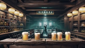 ((((New_Mortal_Kombat_place:1.5)))),(((((China_wood_bar,interior_viewed,fighting_stage,beers_at_the_rack_background:1.6))))), concept art, artstation, blender 3D, unreal engine 5, matte painting,((((digital_painting_by_NetherRealms_Studios_and_Warner_Bros_Entertainment:1.5)))), high resolution, ultra high resolution,fight scene,ninjascroll