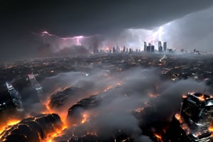 (((((Viewed_from_above:1.7))))),(((((dark_sky_with_lightning:1.7))))),((((montrous_earthquake_with_large_fissures:1.7)))),(((((((whole_Shanghai_city,road_large_fissures,skyscrapers_collapse_with_huge_larva_fire_with_huge_smoke:1.7))))))),(((((monstrous_enormous_1,500_kilometers_height_wave:1.7))))),4K cinematic quality reminiscent of an epic Steven Spielberg movie still, sharp focus on emitting diodes, smoke tendrils, artillery-induced sparks, with detailed racks and a motherboard evoking Pascal Blanche and Rutkowski Repin’s ArtStation hyperrealism, matte painting, character design detailed in the style of "Blade Runner," octane rendering,Ptcard