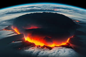 (((((1_Nuclear_blast_from_a_9,144,679,879-tonnes_TNT_explosion))))),(((((viewed_from_above_space:1.7))))),(((((90,000_kilometers_megatall_montrous_monster_clouds:1.7))))),(((((((destroyed_whole_Earth_with_huge_larva_fire,Earth_apocalypse:1.7))))))),4K cinematic quality reminiscent of an epic Steven Spielberg movie still, sharp focus on emitting diodes, smoke tendrils, artillery-induced sparks, with detailed racks and a motherboard evoking Pascal Blanche and Rutkowski Repin’s ArtStation hyperrealism, matte painting, character design detailed in the style of "Blade Runner," octane rendering, ultra-realistic.