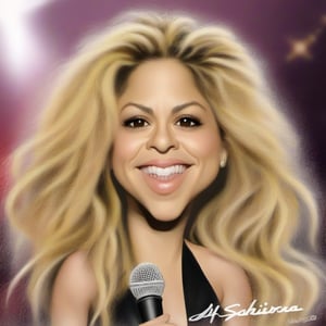 caricature from shakira, sing