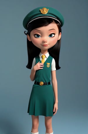 Highly realistic 8K. 
, A charming scene of a little girl scout troop comprised of young, innocent , with the focal point being a very small, young, and flat-chested . She is dressed in an adorable, well-tailored little girl scout uniform that fits her  frame perfectly. The uniform includes a green vest with various badges proudly displayed, a cute little skirt, and a matching green cap with a yellow tie. vibrant golden hue, and she has expressive blue eyes
penny peterson, long hair, dark black hair 3d 