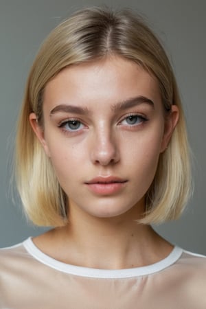 photography, realistic, raw photo, reddit, closeup, italian girl, 18 years old, blonde straight bob hair, translucent exquisite top