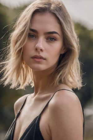 photography, realistic, raw photo, reddit, closeup, italian girl, 18 years old, blonde straight bob hair, translucent exquisite top