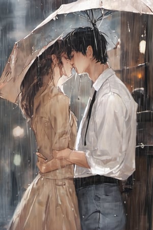 I meet her in a summer, I remember that day, it raining, just the noon, we don't have umbrella, we are both soaked wet, the rain is so heavy we can not see far but only each other, still we can see the sun, I don't know why, but the rain and the sun is both there, we hold each other, we kissed in the rain, it was warm, it was wet, I can taste the water flowed alone her face, the water flow into my mouth, it is so sweet, I know is it rain, but it is sweet, I feel so thirsty, I want to hold her as hard as I can. It has been 20 years, but I still remember the rain the day.