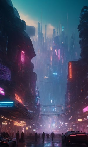 (((((Year_4054:1.6))))),(((sunrise:1.5))),((((Ecumenopolis_futuristic_cyberpunk_Sci-fi_Jakarta_megacities_with_heavy_fog,crownded_cities:1.6)))),(((((Blade_Runner_2049_2017_movie_filter:1.6))))),(((((viewed_from_below_street:1.6))))),((((many_of_small_futuristic_skyscrapers:1.5)))),(((((underground_cities:1.6))))),((((many_of_Sci-Fi_cyber_highways:1.4))), concept art, artstation, DeviantArt, holographic, unreal engine 5, matte painting, digital painting by greg rutkowski and benjamin bardou, artstation, ultra high quality, ultra highly resolution, aesthetic painting, hyperrealism, surrealistic, intense shadow, intricape detailed, UHD-RESOLUTION.futureurban,background,futuresurban,futureskyline,futureurban,night city,scifiurban,caveruinsPOV,FuturEvoLab-Cyberpunk