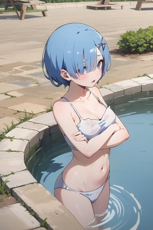 rem, after swimming, everyone's body was soaking wet