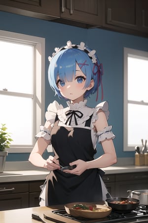 rem, on the kitchen is A cook, morning 