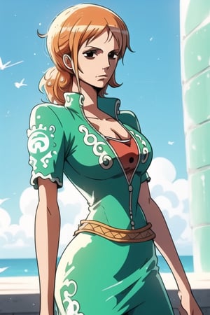 nami one piece with beutiful clothes