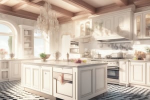 Kitchen,high detailed,high_resolution,high quality,torino,masterpiece,anime style,retro