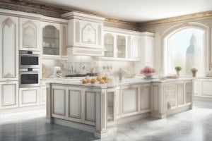 Kitchen,high detailed,high_resolution,high quality,torino,masterpiece