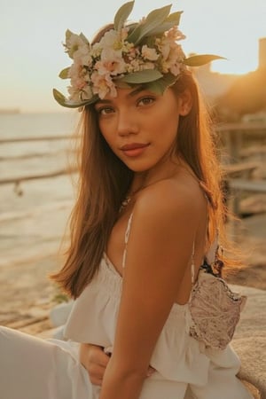 *Masterpiece: "Dimpled Beauty"*

*Concept*
Romantic, sun-kissed photography

*Scene*
1. Warm, golden beach
2. Soft, flowing drapes
3. Lush greenery or floral backdrop

*Character*
1. You!
2. Long, wavy hair
3. Caramel golden brown skin
4. Deep, captivating dimples

*Accessories*
1. Floral crown or hair clips
2. Delicate, layered necklaces
3. Flowy sundress

*Actions*
1. Laughing, playful
2. Gazing into distance
3. Twirling in breeze

*Style*
1. Romantic
2. Whimsical
3. Effortless

*Color Palette*
1. Warm golds
2. Soft peaches
3. Deep berry tones

Or, would you like:

*Masterpiece: "Golden Hour Glow"*

*Concept*
Warm, elegant photography

*Scene*
1. Sunset-lit rooftop
2. Cityscape or ocean view
3. Soft, golden lighting

*Character*
1. You!
2. Long, wavy hair
3. Caramel golden brown skin
4. Deep, captivating dimples

*Accessories*
1. Simple yet elegant jewelry
2. Flowy evening gown
3. Confident attitude

*Actions*
1. Smiling, radiant
2. Gazing out at sunset
3. Walking with poise

*Style*
1. Elegant
2. Sophisticated
3. Confident

*Color Palette*
1. Warm golds
2. Soft oranges
3. Deep berry tones,Ariya,hazel eyes,deep dimples,long wavy hair,Cinematic_Enhancer_Style