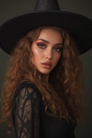 Fair olive skin, wavy long hair
Hallowwen Makeup,
Witch make up