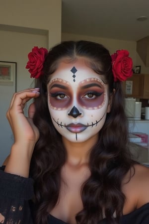 Hallowwen Makeup,
La Bruha tradition of Mexico