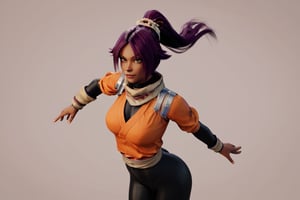 score_9,score_8_up,score_7_up,score_6_up,score_5_up,score_4_up, 

ShihouinYoruichi, dark-skinned female

Default Outfit (orange one):

YoruichiDefault, dark-skinned female, dark-skinned female, long hair, high ponytail, hair tie, scarf, orange shirt, arm warmers, sash, black bodysuit