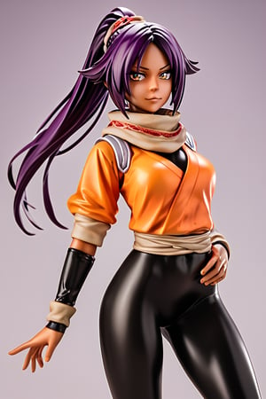 score_9,score_8_up,score_7_up,score_6_up,score_5_up,score_4_up, 

ShihouinYoruichi, dark-skinned female

Default Outfit (orange one):

YoruichiDefault, dark-skinned female, dark-skinned female, long hair, high ponytail, hair tie, scarf, orange shirt, arm warmers, sash, black bodysuit