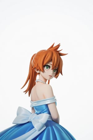 score_9, score_8_up, score_7_up, score_6_up, score_5_up, score_4_up, BREAK, , 1girl, Kendo, orange hair, green eyes, pageant dress, blue dress, strapless, 

,(( white background, blank background))