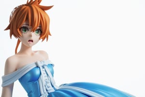 score_9, score_8_up, score_7_up, score_6_up, score_5_up, score_4_up, BREAK, , 1girl, Kendo, orange hair, green eyes, pageant dress, blue dress, strapless, 

,(( white background, blank background))