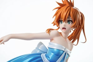 score_9, score_8_up, score_7_up, score_6_up, score_5_up, score_4_up, BREAK, , 1girl, Kendo, orange hair, green eyes, pageant dress, blue dress, strapless, 

,(( white background, blank background))