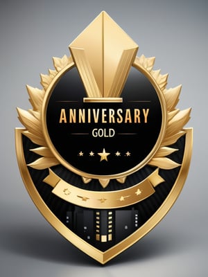 Masterpiece, realistic. High quality.
Badge. With text: TA Anniversary