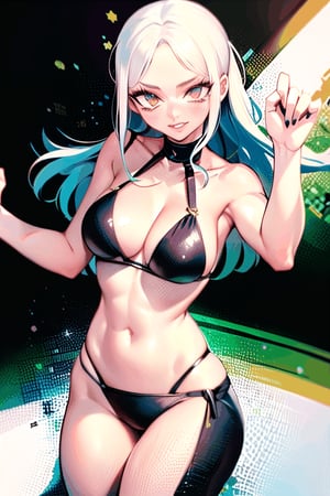 Yamato girl, hair white, bikini, dance poker face lady gaga, 1 hour, 4k, anime
