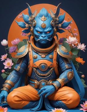 a beautiful rendition of astronaut,insanely detailed and intricate,Ásia traditional ratio,hypermaximalist,matte,cinematic,James  froud,ross tran,,LuxTechAI ,,monster ,TransformersStyle 
Budha lotus pose barong goodness good  icon  samurai peony  Sakura
Garuda humongous  blue marine orange colours