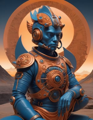 a beautiful rendition of astronaut,insanely detailed and intricate,copper  ratio,hypermaximalist,matte,cinematic,James  froud,ross tran,,LuxTechAI ,,monster ,TransformersStyle 
Budha lotus pose barong goodness good  icon  samurai blue marine orange sun set
